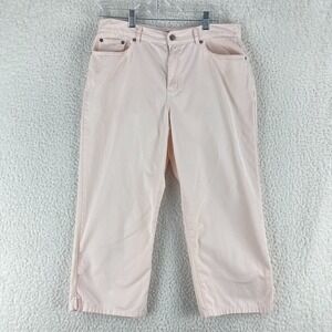 Ralph Lauren Pink Denim Cropped‎ Jeans Womens Straight Leg Mid-Rise Size 10